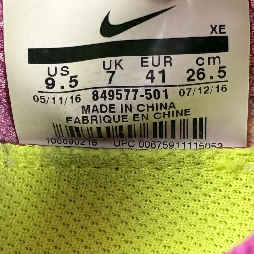 Nike Zoom Structure 20 Pink Purple Womens US Size 9.5 849577-501 Running Shoes